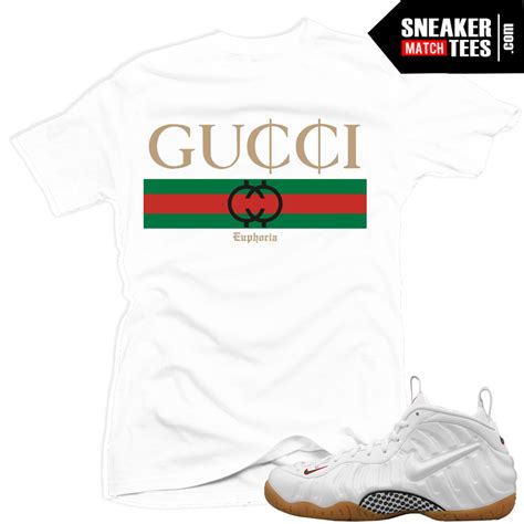 white gucci foamposite grade school|nike Foamposite Gucci shirts.